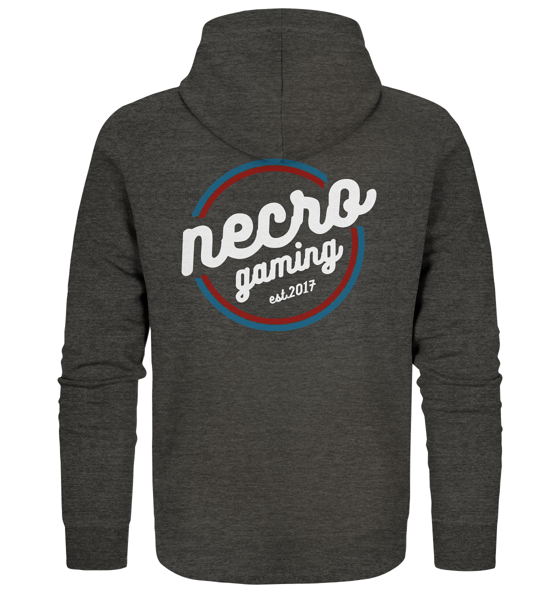 NECRO GAMING - RETRO WHITE - inkl. Backprint - Basic Zipper