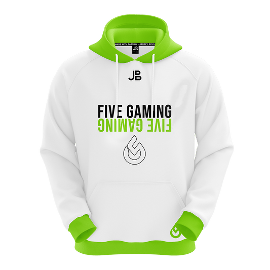 F!VE GAMING - Crew Hoodie 2021 White