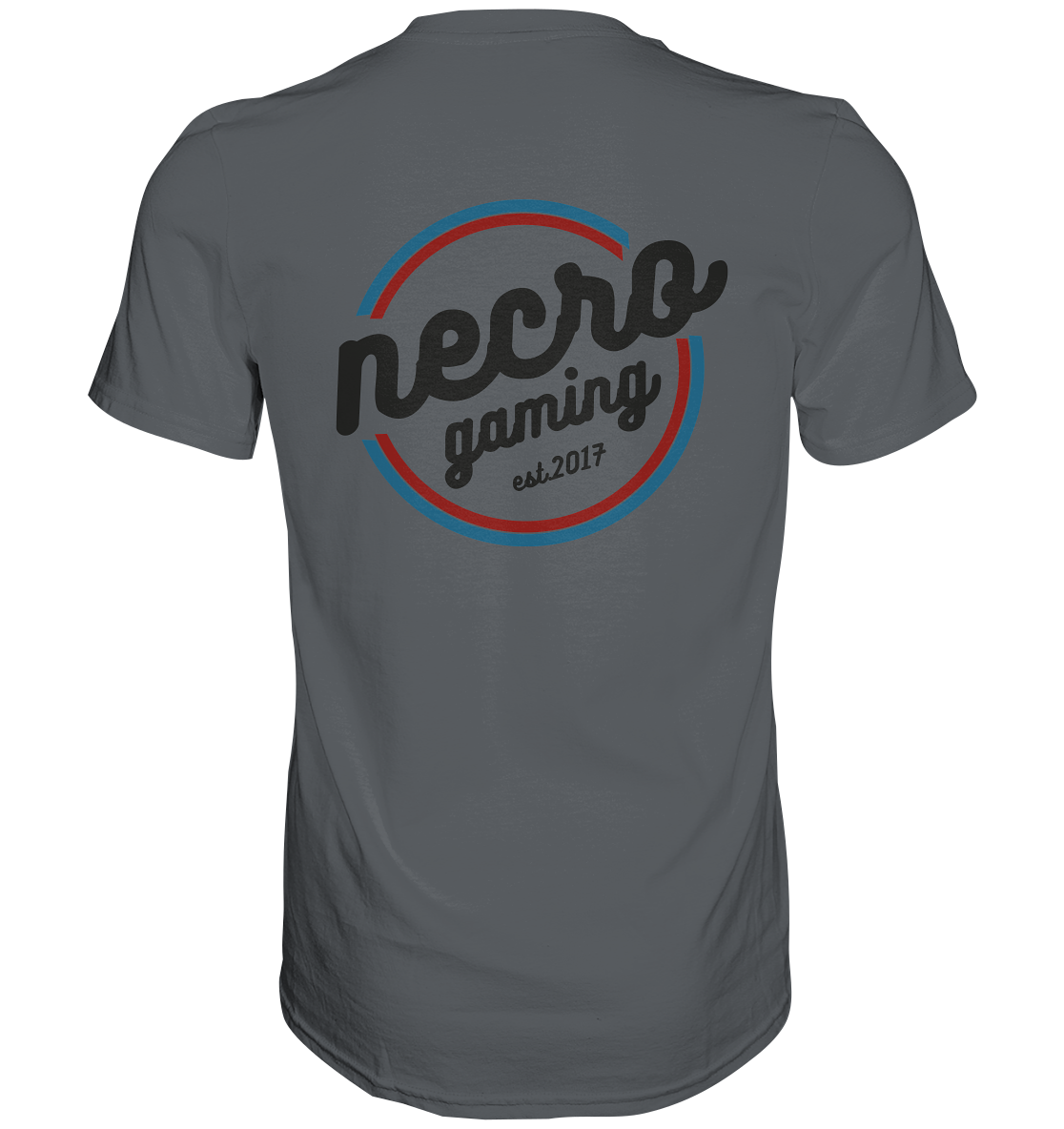 NECRO GAMING - RETRO BLACK - inkl. Backprint - Basic Shirt