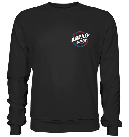 NECRO GAMING - RETRO WHITE - inkl. Backprint - Basic Sweatshirt