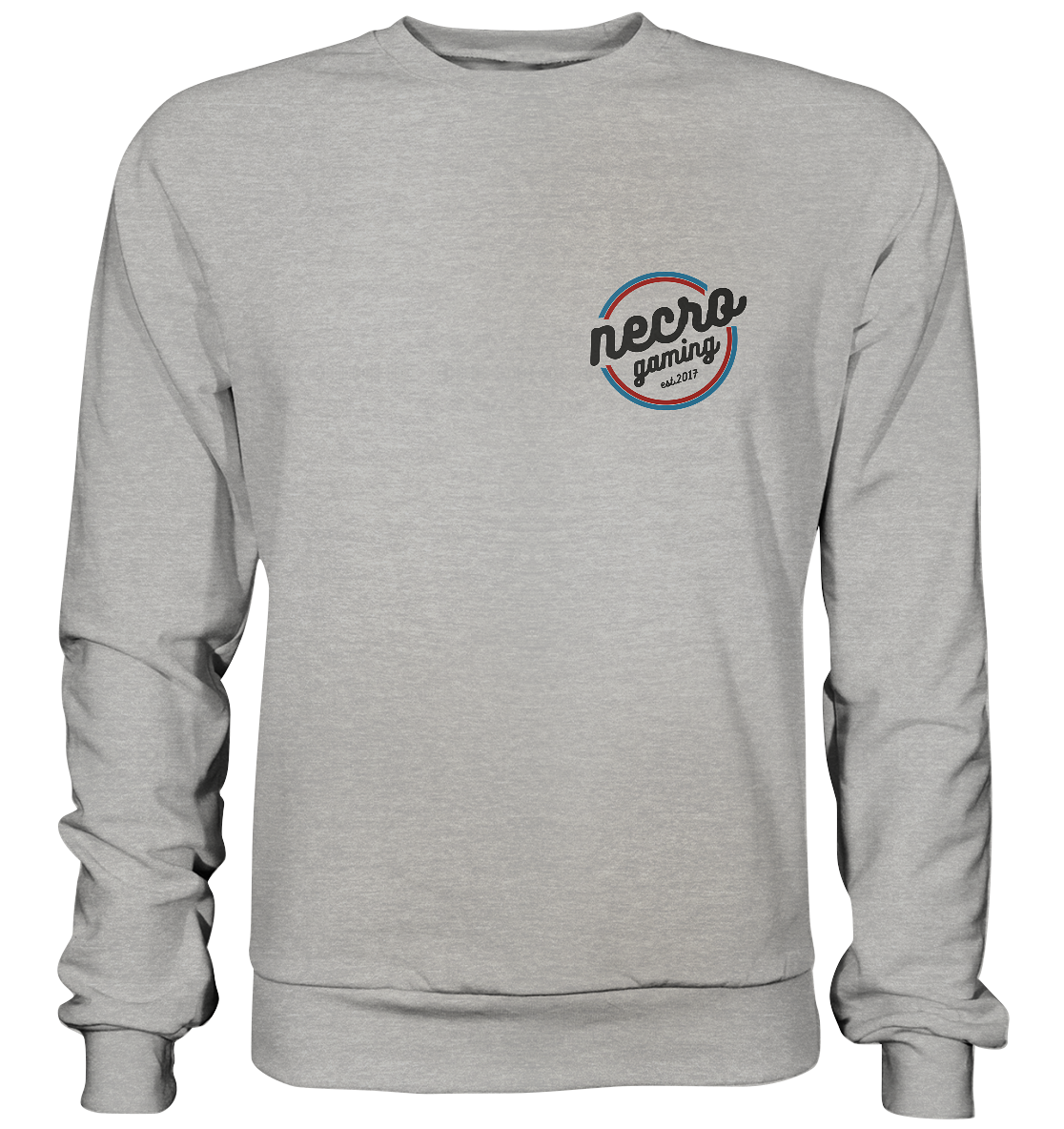 NECRO GAMING - RETRO BLACK - inkl. Backprint - Basic Sweatshirt